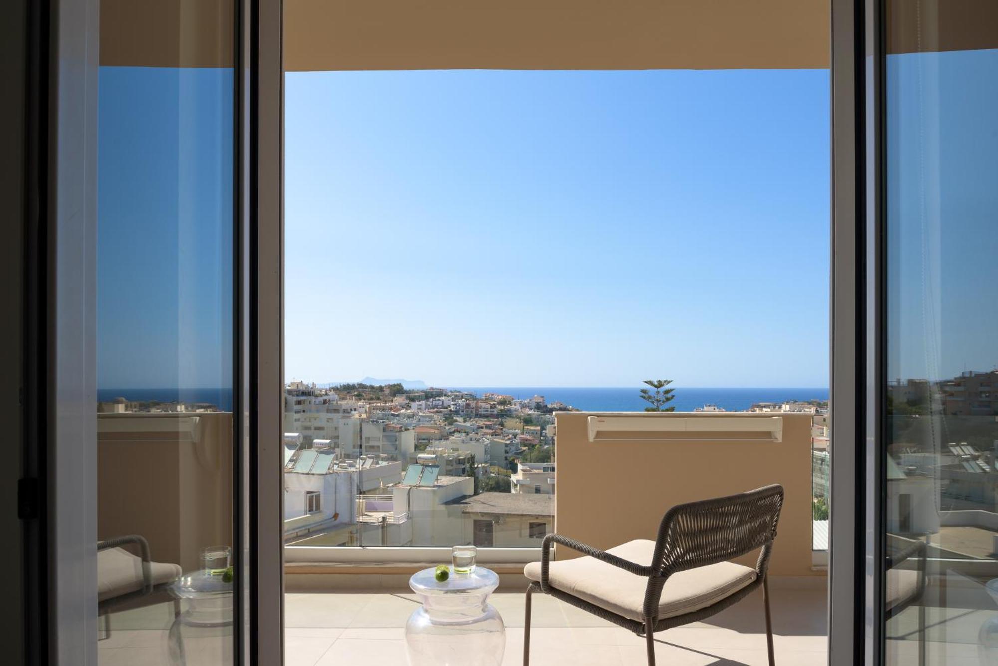 Ikia Mia Sea View Apartment Rethymno  Bagian luar foto
