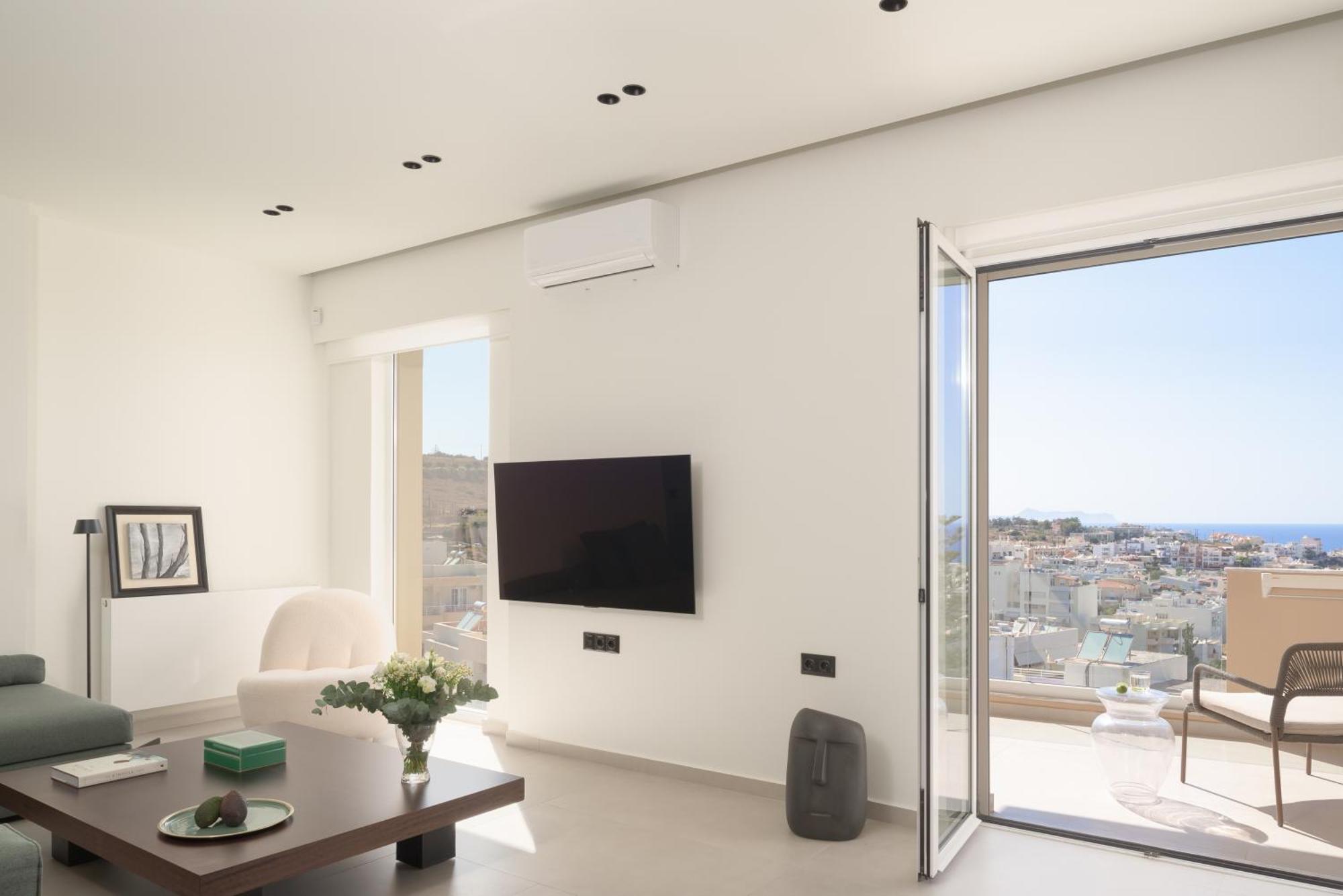 Ikia Mia Sea View Apartment Rethymno  Bagian luar foto